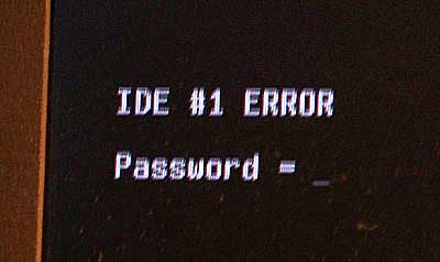 IDE #1 ERROR